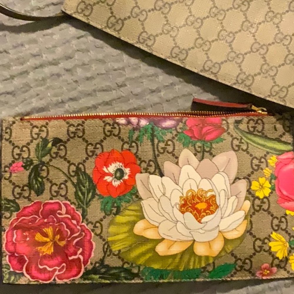 Gucci floral pouch